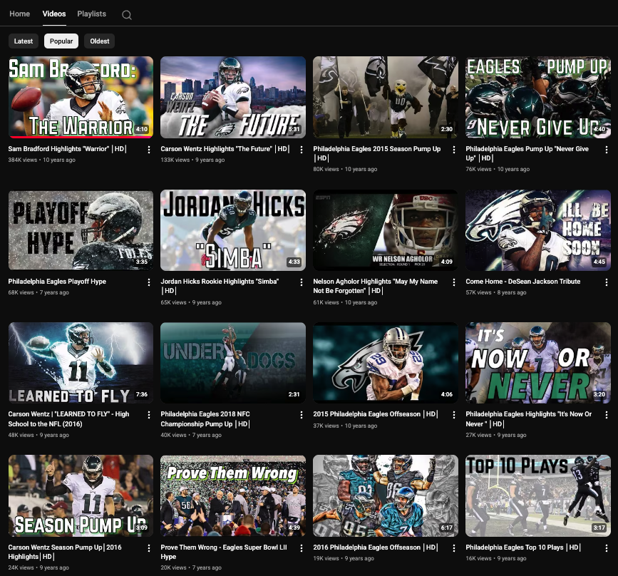 Eagles Youtube Video Image